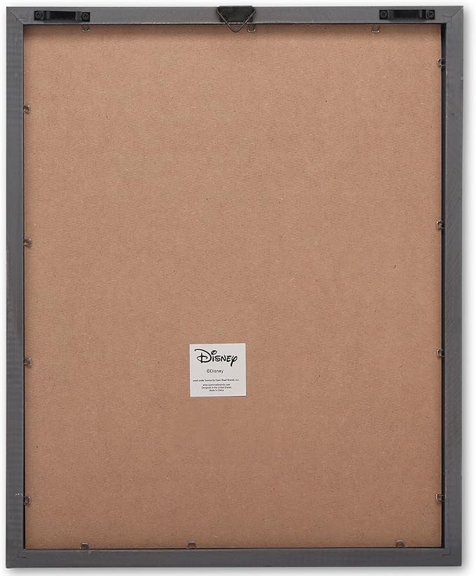 Disney Mickey and Minnie Mouse Love Framed Wood Wall Decor - Vintage Mickey Mouse Wall Art for Home Decorating