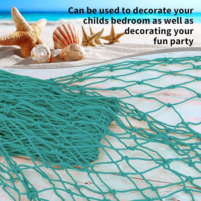 2 Pack Fish Net Decorations for Party
