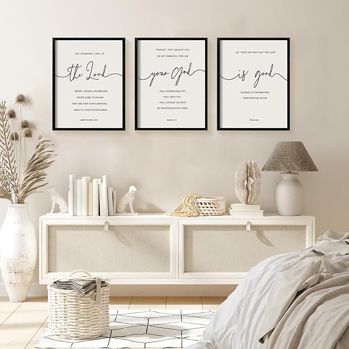 Heiple The Lord Your God Is Good Wall Decor 11"x14" Framed Wooden Wall Sign for Home Decor Farmhouse Vintage Rustic Living Room Minimalist Christian Wall Art (Black, 11”x14”)