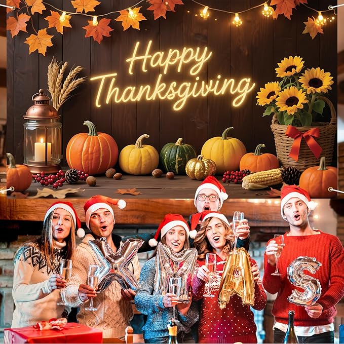 Happy thanksgiving Backdrop 71x43Inch Happy thanksgiving Banner Fall Party Theme Decorations Party Yard Sign