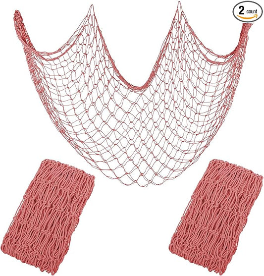 2 Pack Fish Net Decorations for Party