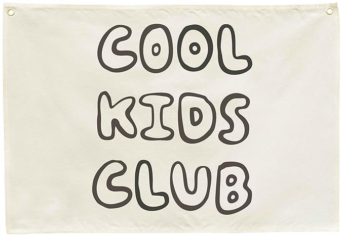 Nursery Rectangular Canvas Banner Wall Decor for Nursery Bedroom Reading Room Playroom Decor,Poster Flag Sign Wall Art for Baby Boy Girl Kids-Baby Shower Birthday Christmas Gift-Cool Kids Club