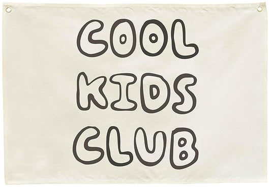 Nursery Rectangular Canvas Banner Wall Decor for Nursery Bedroom Reading Room Playroom Decor,Poster Flag Sign Wall Art for Baby Boy Girl Kids-Baby Shower Birthday Christmas Gift-Cool Kids Club