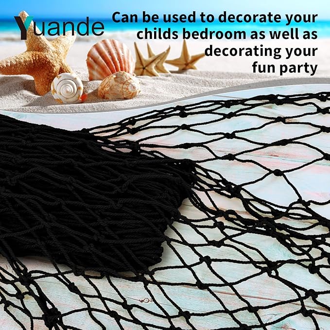 2 Pack Fish Net Decorations for Party