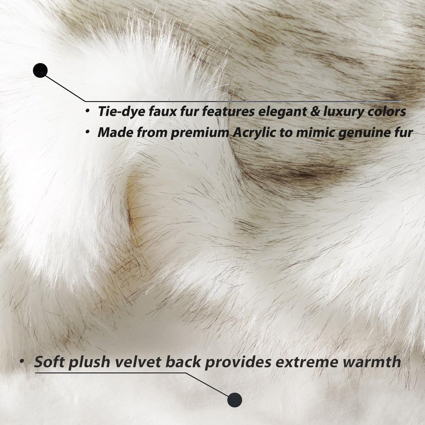 BATTILO HOME Luxury Ivory White Faux Fur Throw Blanket for Bed, Extra Large Super Soft Fluffy Cozy Fall Thick Warm Fox Fur Throw Blankets for Couch, Bed Reversible to Plush Velvet (60"x80")