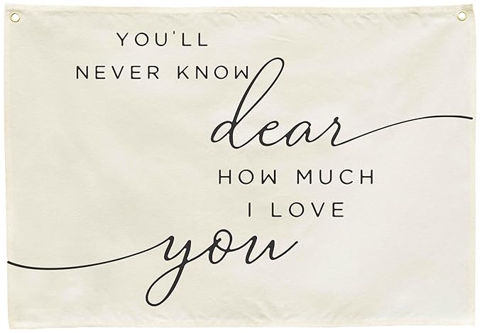 Baby Growth Stuff-Nursery Rectangular Hanging Canvas Banner Wall Decor-Poster Flag Sign Wall Art for Baby Girl Boy Kids,Nursery Bedroom Playroom Decor-Birthday Christmas Gift-You'll Never Know