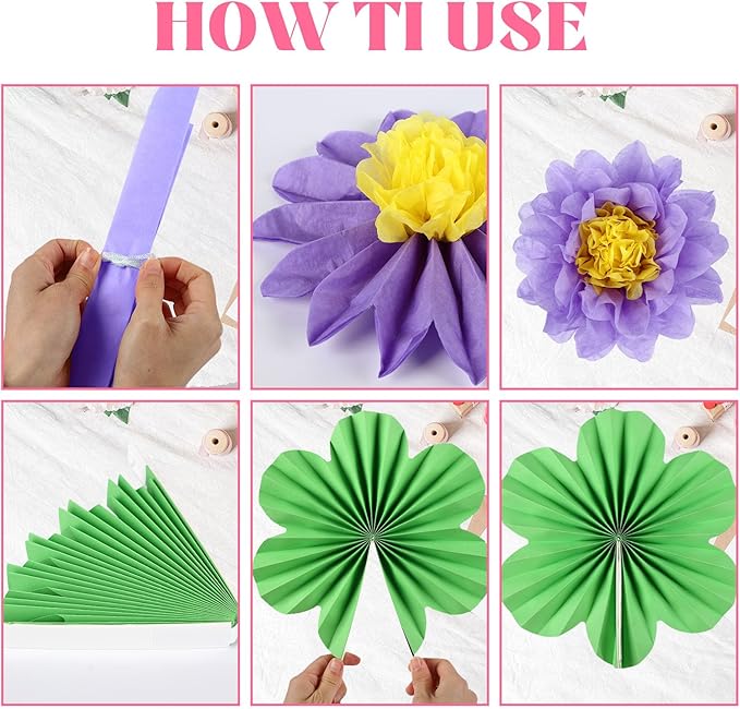 BestoFun 12PCS Tissue Paper Flower Fans for Mexican Party Decorations – Colorful Fiesta Decor for Cinco de Mayo, Birthday, Wedding, Baby Shower, Holiday Parties