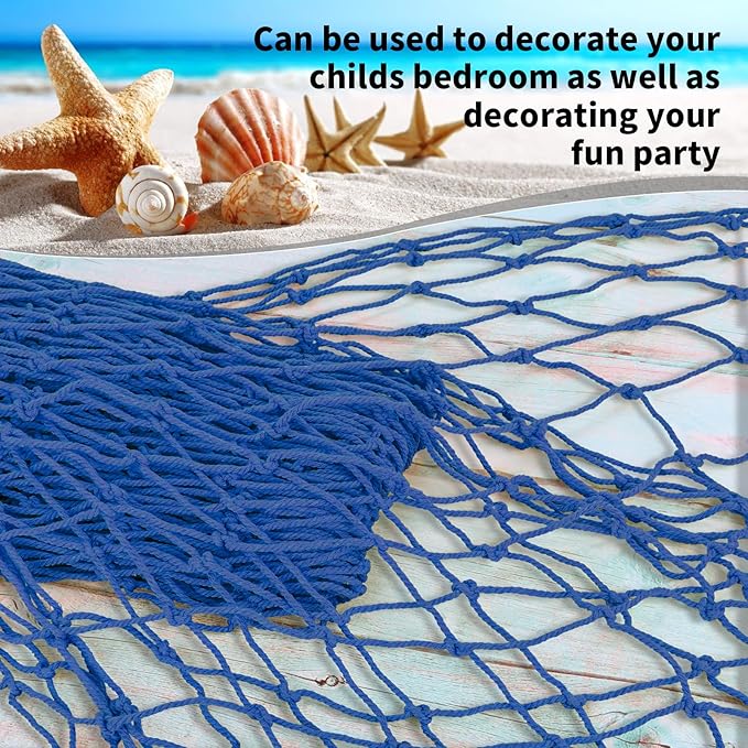 2 Pack Fish Net Decorations for Party