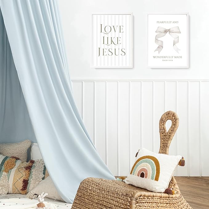 LARTSFRO Coquette Beige Bow Jesus Wall Art Decor Posters, Beige Bow Christian Room Bedroom Bathroom Wall Art Decor Aesthetic for Teen Girls Gifts, Inspirational Bible Verses Bow Wall Decor, 12x16 Inch Set of 4 Bow Pictures (UNFRAMED)