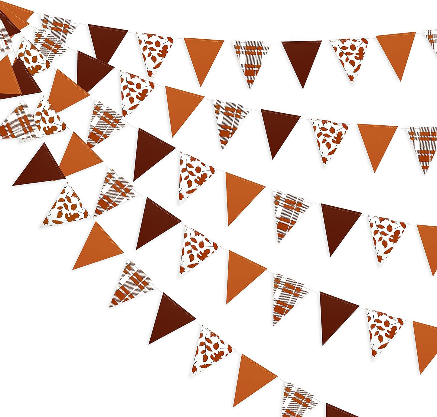 pinkblume Fall Party Decorations Maple Leaf Pennant Banner Triangle Hanging Flag Bunting for Autumn Thanksgiving Birthday Wedding Bridal Baby Shower Engagement Bachelorette Harvest Party Supplies