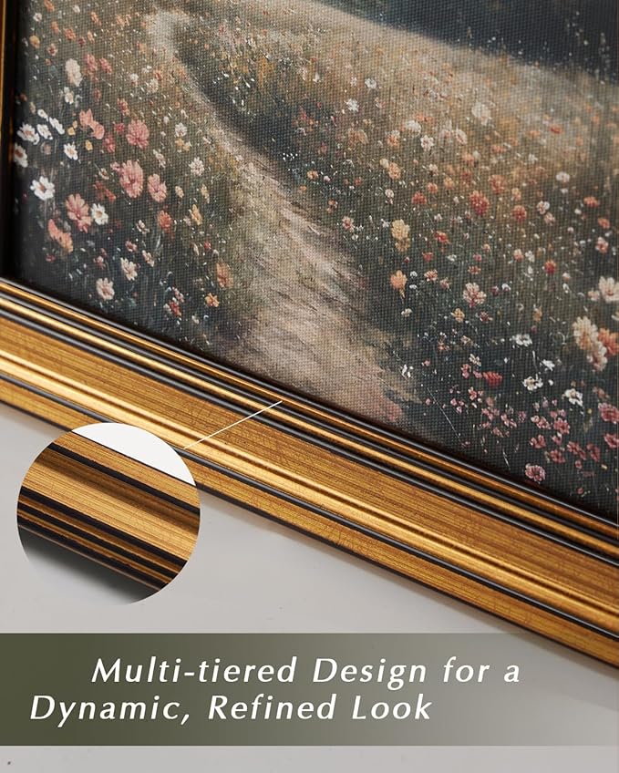 HUARCEY Gold Framed Vintage Wall Art for Living Room Harvest Apples Still Life Oil Painting Large Cottagecore Room Decor Picture Canvas Print Farmhouse Fruit Wall Decor Bedroom Kitchen Bathroom 20x40