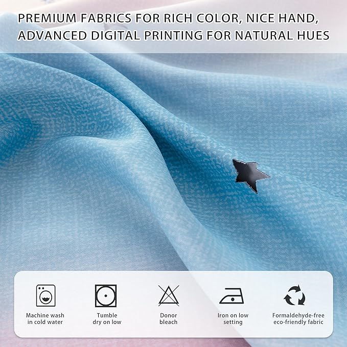 Extra Wide Curtains 84 Inches Long 100 Inch Wide for Girls Bedroom Patio Sliding Door Kids 80% Blackout Curtains for Nursery Room Darkening Rainbow Princess Unicorn Wall 1 Panel 100Wx84L Pink Purple