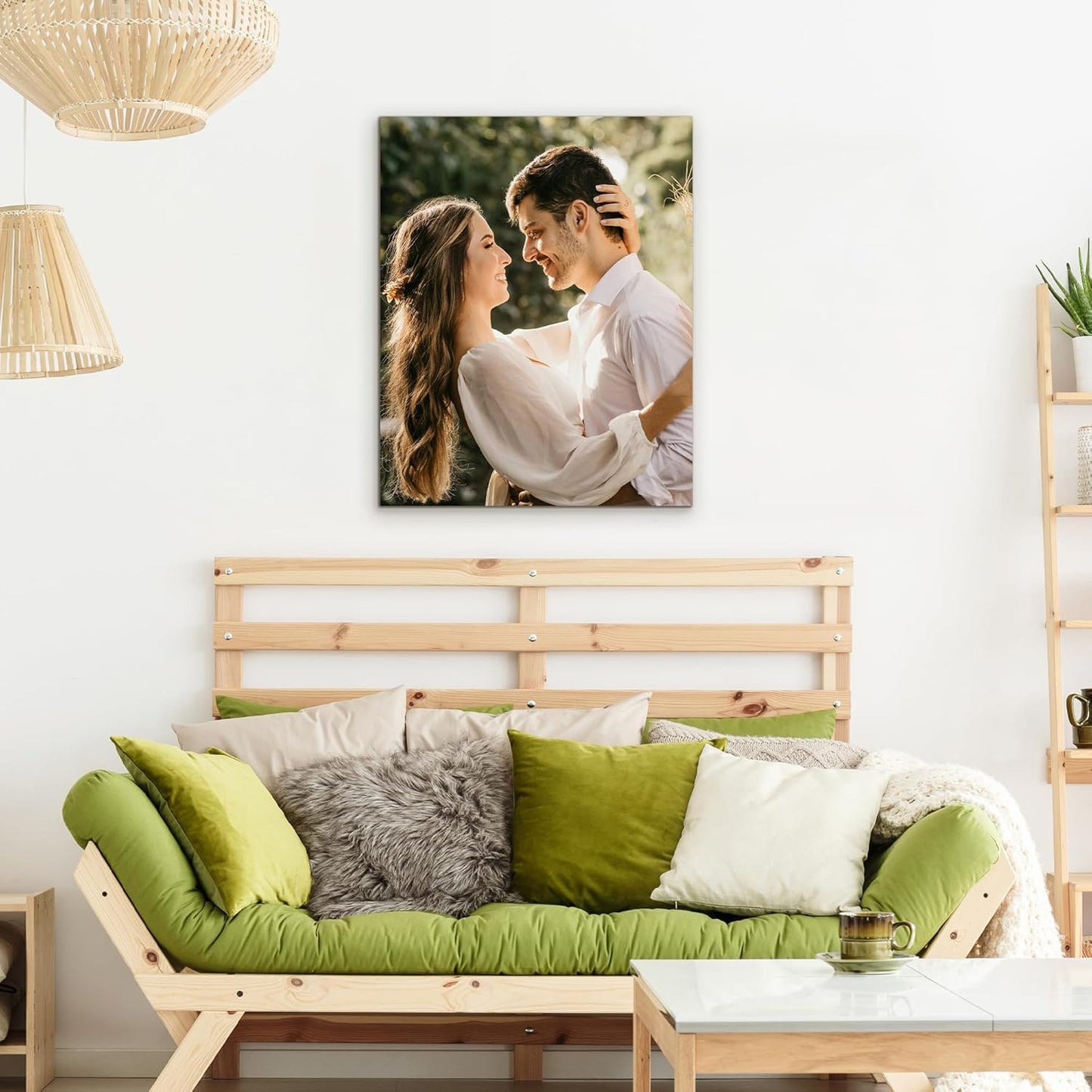WayToLight Custom Canvas Prints with Your Photos Framed Personalized Picture Canvas Prints Wall Art Ideal for Home Decor Christmas Family Gifts (8" x 12")