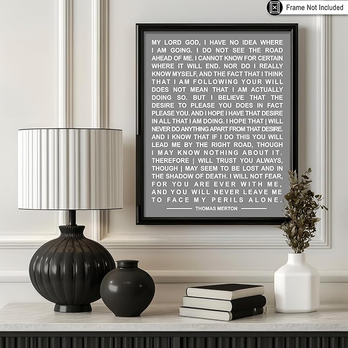 Poster Master Motivational Poster - Christian Print - I Will Not Fear For You Are Ever With Me, Prayer, Bible, Faith - 11x14 UNFRAMED Wall Art - Gift for Religious, Friend - Wall Decor for Home