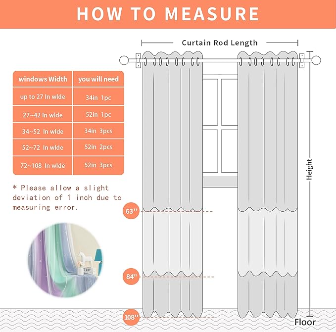 XiDi Grey Kids Curtains for Bedroom, Nursery Bedroom Blackout Curtain, Childs Room Decor Purple Green Curtains, Girls Curtains 72 inchs Long 52 inches Wide 1 Panel