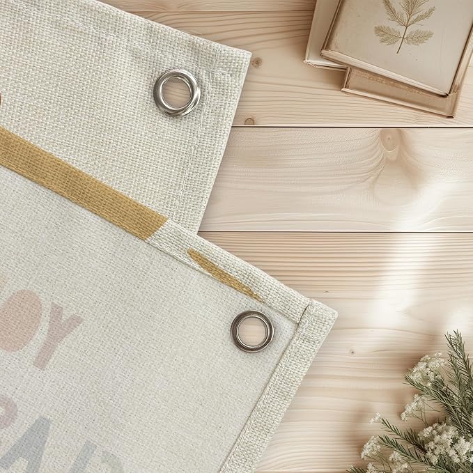 Boho Classroom Canvas Banner, Neutral Classroom Must Haves Wall Decor, Welcome Sign Back To School Linen Banner Flag Decor for School 20x30