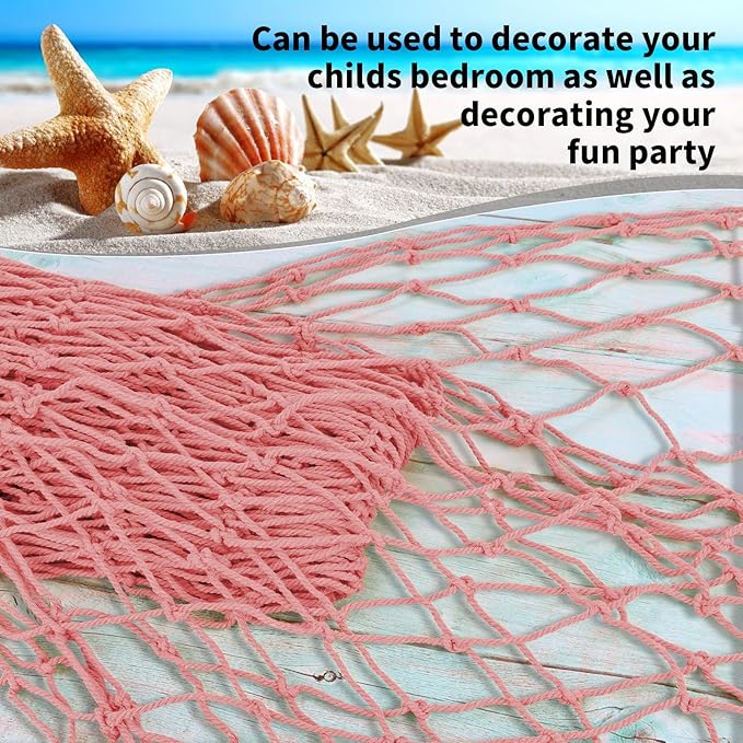 2 Pack Fish Net Decorations for Party