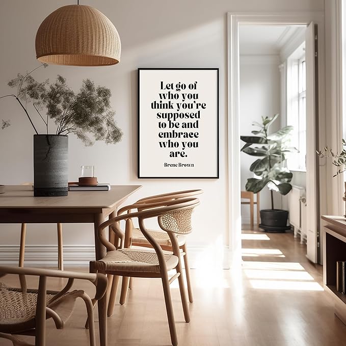 Poster Master Motivational Poster - Retro Inspirational Print - Embrace Who You Are, Positive, Uplifting, Encouragement - Gift for Girl, Friend - Wall Decor for Home, Dorm, 24x32 Unframed Wall Art