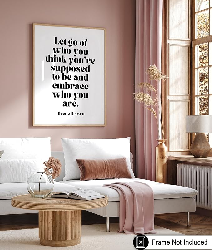 Poster Master Motivational Poster - Retro Inspirational Print - Embrace Who You Are, Positive, Uplifting, Encouragement - Gift for Girl, Friend - Wall Decor for Home, Dorm, 24x32 Unframed Wall Art