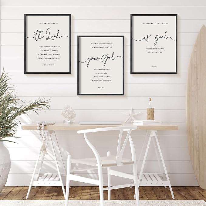 Heiple The Lord Your God Is Good Wall Decor 11"x14" Framed Wooden Wall Sign for Home Decor Farmhouse Vintage Rustic Living Room Minimalist Christian Wall Art (Black, 11”x14”)