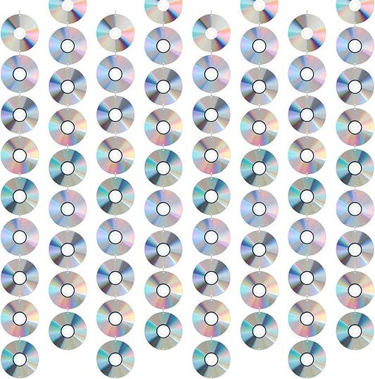 Kingdder 15 Packs 90's Party Decorations CD Disco Hanging Decor 90s Retro Disc Hanging Garlands Y2k 2000s Cutouts Banners Musical Wall Decor Sign for 1990s 2000s Theme Birthday Party Favors Supplies