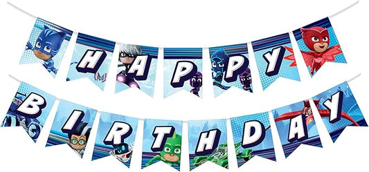 Treasures Gifted Officially Licensed PJ Masks Banner - Masks Birthday Party Supplies - Party Decorations - Wall Decor