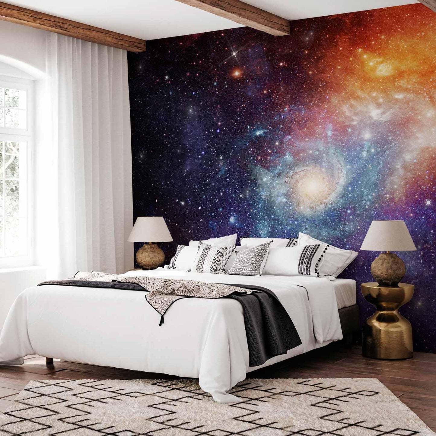 artgeist Wall Mural Cosmos Galaxy 154x110 in - Peel and Stick Self-Adhesive Wallpaper Removable Large Sticker Foil Wall Decor Print Picture Image Design f-C-0101-a-a