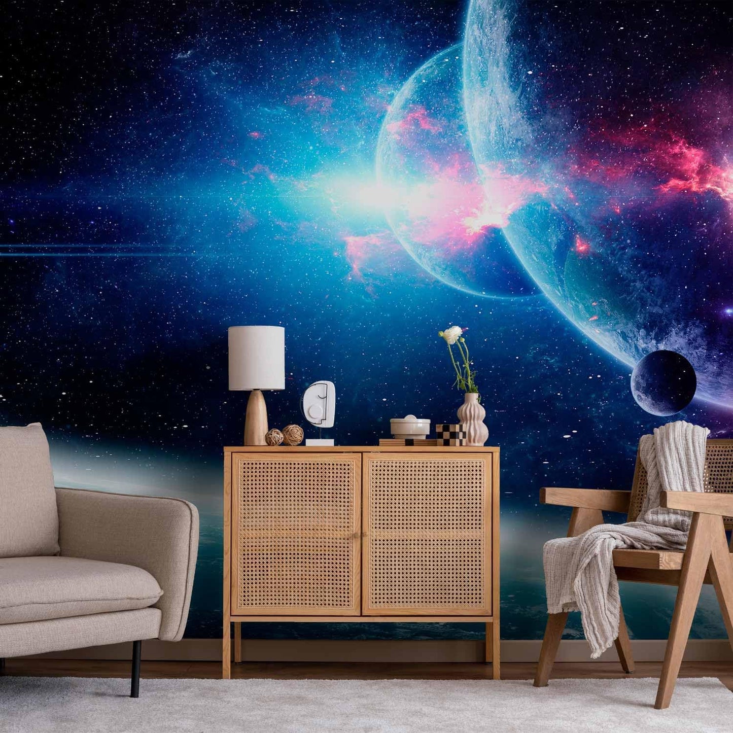 artgeist Premium Wall Mural Cosmos Galaxy 157x110 in - XXL Non-Woven Wallpaper Fleece Wall Decor Photo Print Picture Image Design Stars Solar System Universe Space b-C-10047-a-a