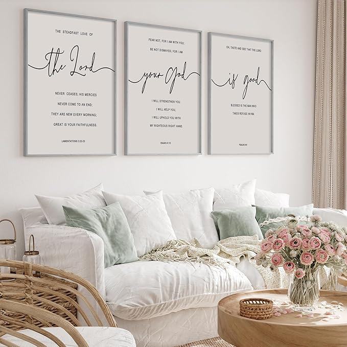 Heiple The Lord Your God Is Good Wall Decor 11"x14" Framed Wooden Wall Sign for Home Decor Farmhouse Vintage Rustic Living Room Minimalist Christian Wall Art (Gray, 11”x14”)