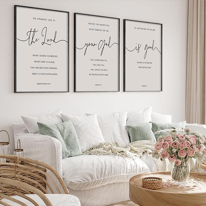 Heiple The Lord Your God Is Good Wall Decor 11"x14" Framed Wooden Wall Sign for Home Decor Farmhouse Vintage Rustic Living Room Minimalist Christian Wall Art (Black, 11”x14”)