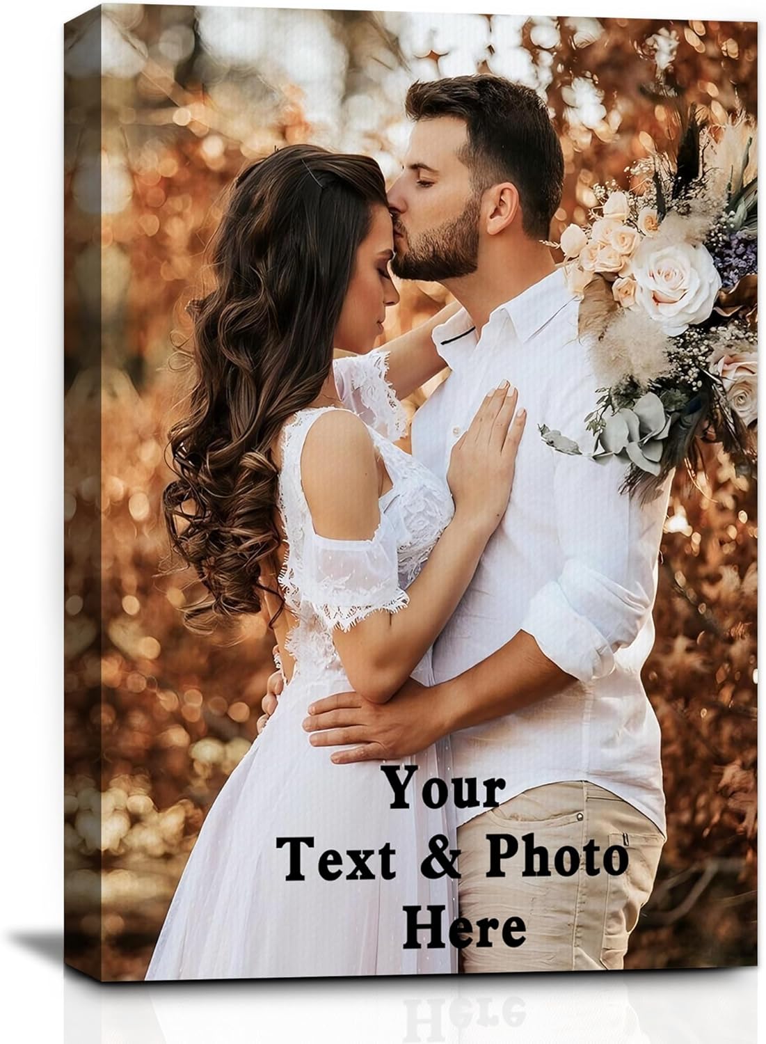 YUNART Ship Next Day - Custom Canvas Prints with Your Photos, Personalized Canvas with Pictures Print for Wall Art Bedroom, Customized Photo Gifts for Couple Men Women Mom Baby Dog Family - 12"x18"