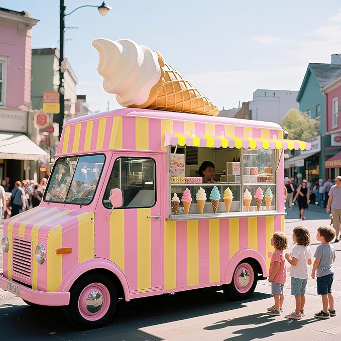 Boao 4 Pack Circus Awning Decoration 3D Stripe Cardboard Awning Carnival Wall Decor Circus Party Favors for Lemonade Stand Bakery Ice Cream Truck Bulletin Board Decor(Pink and Yellow)