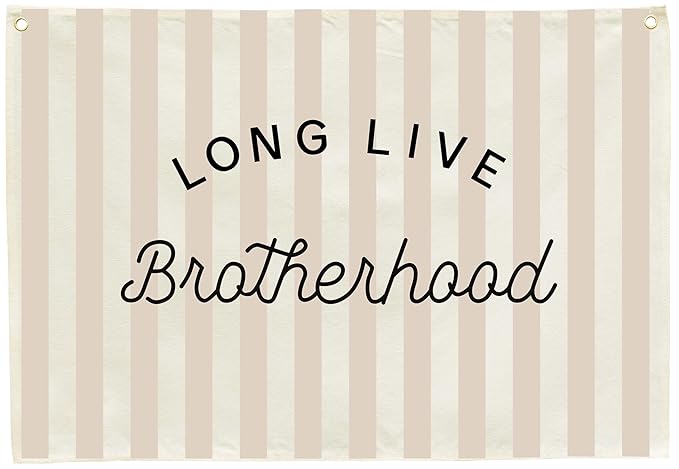 Rectangular Nursery Wall Banner Decor-Hanging Rectangular Flag Poster Wall Art for Boys Kids Teen,Nursery Bedroom Playroom Door Decoration,Baby Shower Birthday Christmas Gift-Long Live Brotherhood