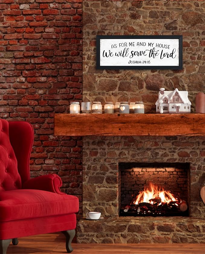 As For Me And My House We Will Serve The Lord Joshua 24 15 Sign Bible Verses Scripture Wall Decor Christian Jesus Wall Art Modern Farmhouse Home Living Room Bedroom Decorations Signs