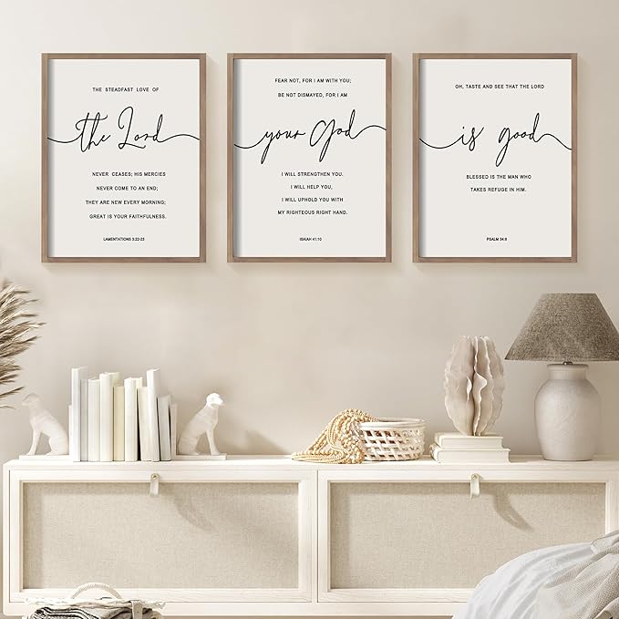 Heiple The Lord Your God Is Good Wall Decor 11"x14" Framed Wooden Wall Sign for Home Decor Farmhouse Vintage Rustic Living Room Minimalist Christian Wall Art (Brown, 11”x14”)