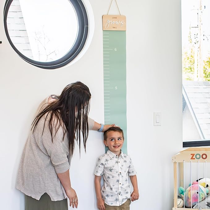 Beautiful Growth Chart for Wall - Cute Height Chart to Easily Track Your Kids' Growth and Milestones - Essential Baby and Toddler Playroom Decor That is Great for Gifting and Creates Lasting Memories