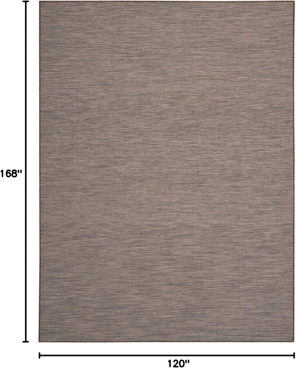 Nourison Positano Indoor/Outdoor Natural 10' x 14' Area Rug, Easy Cleaning, Non Shedding, Bed Room, Living Room, Dining Room, Backyard, Deck, Patio (10x14)