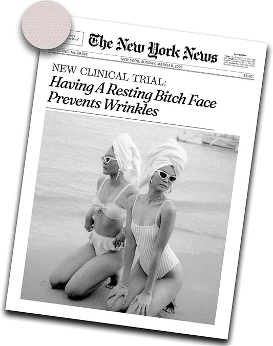 iHery Unframed Trendy Hot Girls NewsPaper Wall Art Prints,12x16in Canvas Wall Art Prints,It Girl Dorm Retro Magazine Cover Wall Art,Vintage Bar Cart Living Room Home Décor 1Pack