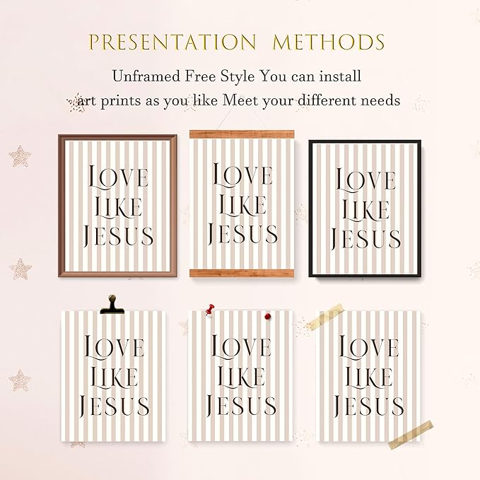 LARTSFRO Coquette Leopard Bow Jesus Wall Art Decor Posters, Y2K Cheetah Leopard Bow Room Bedroom Bathroom Dorm Wall Art Decor Aesthetic for College Teen Girls Gifts, Inspirational Bible Verses Bow Wall Decor, 10x8 Inch Set of 4 Pcs Cheetah Bow Pictures...