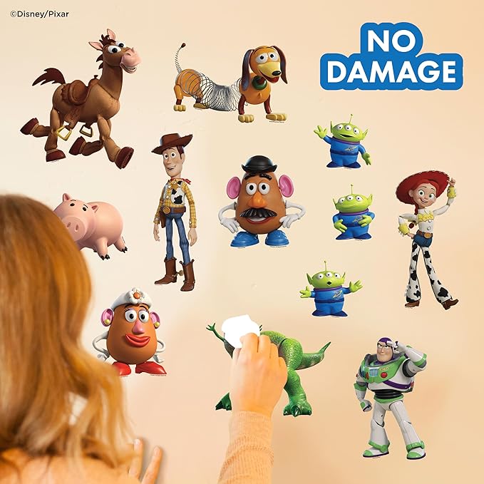 Disney Toy Story Wall Decals - Set of 12 Vinyl Stickers for Nursery Bedroom Bathroom - Peel and Stick Room Decorations