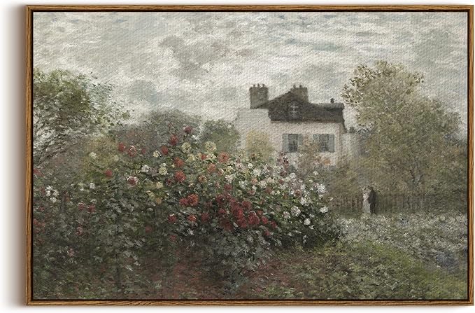 InSimSea Framed Canvas Wall Art Vintage Decor, Farmhouse Room Aesthetic, Living Room Wall Art, Cottagecore Bedroom Kitchen Bathroom Decor, 24"x36"