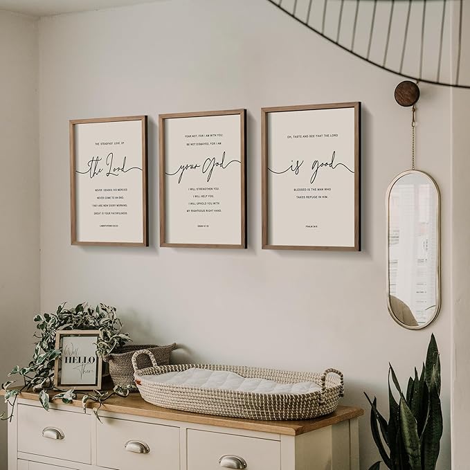 Heiple The Lord Your God Is Good Wall Decor 11"x14" Framed Wooden Wall Sign for Home Decor Farmhouse Vintage Rustic Living Room Minimalist Christian Wall Art (Brown, 11”x14”)