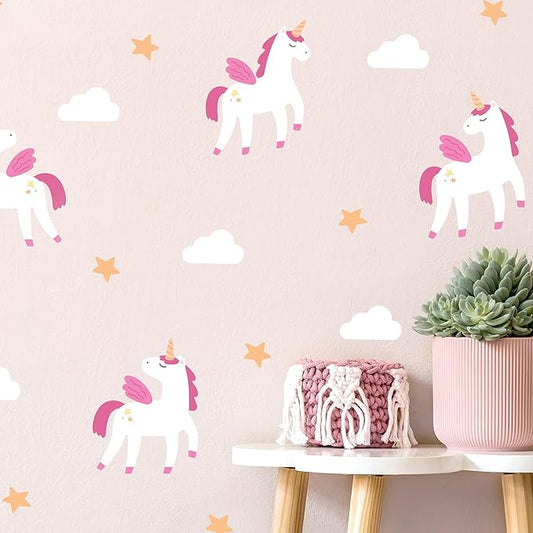 Alicorn - Easy-to-Apply & Removable Wall Stickers: Transform Your Toddlers Bedroom with Durable, Vibrant Peel-and-Stick Wall Decor – Stickers for Kids