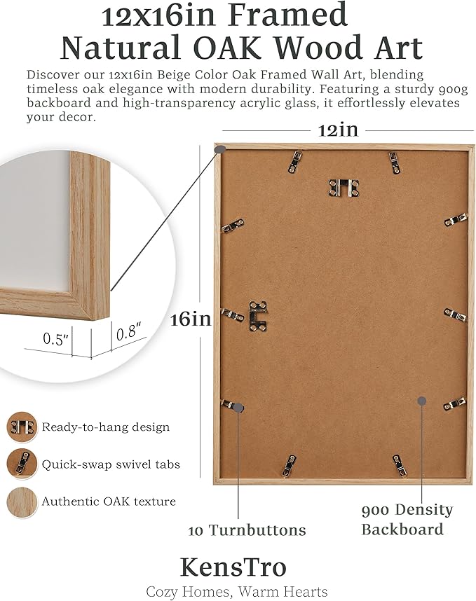 KensTro Natural OAK Wood Nursery Decor Framed Wall Art, 12x16 in Inspirational Christian Bible Verse Wall Art,God's Children Loved and Favored Scripture Print for Boys Girls Bedroom Decor Set of 1