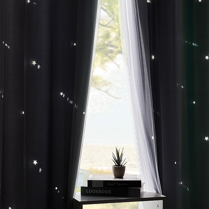 XiDi Curtains for Bedroom Decor, Rainbow Green LightgreyGrey52/54/1
