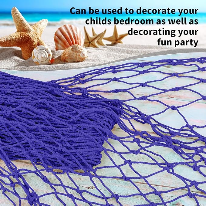 2 Pack Fish Net Decorations for Party