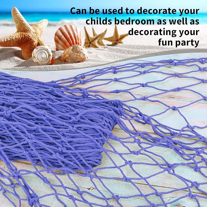2 Pack Fish Net Decorations for Party