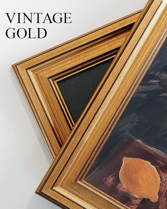 VIYYIEA Vintage Gold Framed Wall Art for Living Room, Swan Canvas Prints Home Decor, Retro Painting Picture, Bedroom Wall Decor Gifts for Friends or Family -【Grace Swan】-(16L x 12W)