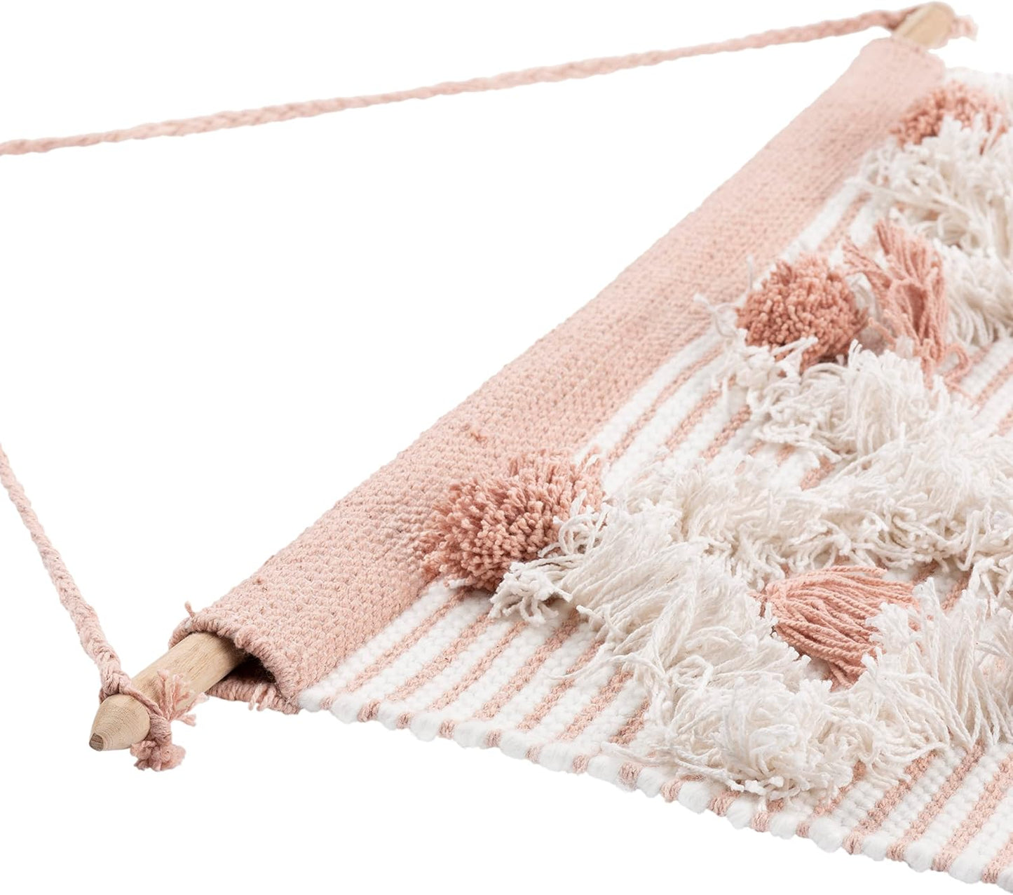 Mark&Day Wall Art, Unterweitersdorf Bohemian Farmhouse White Macrame Tapestry Wall Hanging for Living Room, Bedroom, Office or Kitchen (22"H x 14"W)