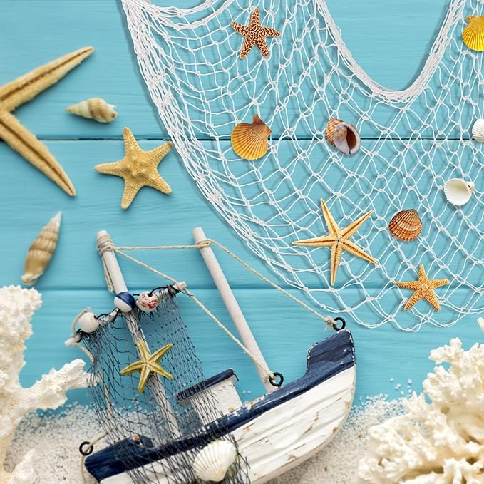 2 Pack Fish Net Decorations for Party